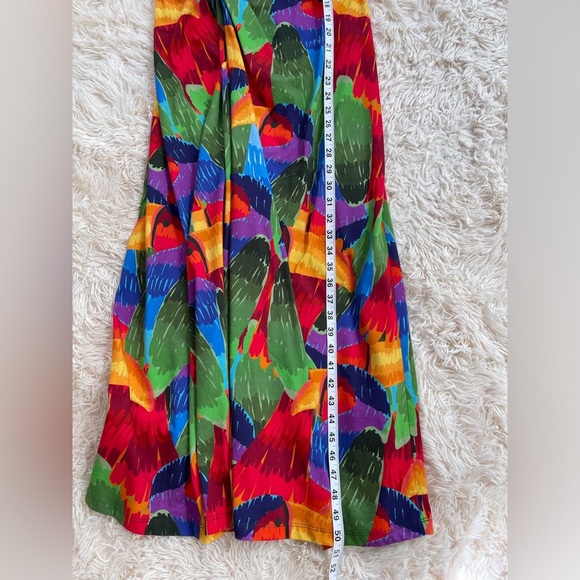 NWT Farm Rio Short-Sleeve Cutout t-shirt Midi Dress multicolor crew neck SZ XS - Picture 6 of 12